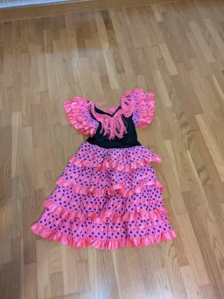 Disfraz niña flamenca volantes lunares