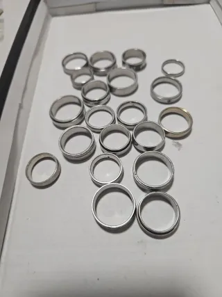 Lote de anillos de acero