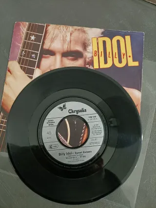 Billy Idol: lote de 2 discos vinilo single 45 rpm