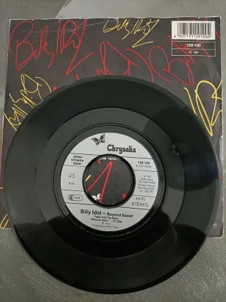 Billy Idol: lote de 2 discos vinilo single 45 rpm