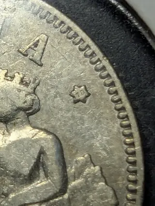 Moneda 2 pesetas 1870*70 plata