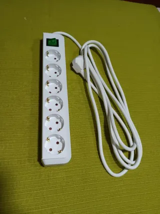 Regleta 6 enchufes con interruptor