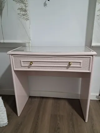 Tocador/Escritorio Bambú y Madera Rosa
