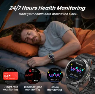 Smartwatch Uomo GPS Militare –Display 1.43" AMOLED