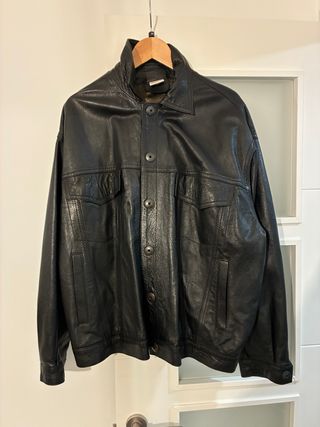 Chaqueta de cuero estilo vaquero