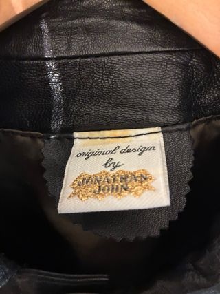 Chaqueta de cuero estilo vaquero