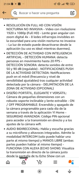 Cámara de seguridad Yi 360