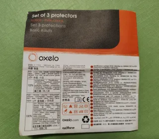 Set 3 protectores Oxelo (L). Color negro. Nuevos.