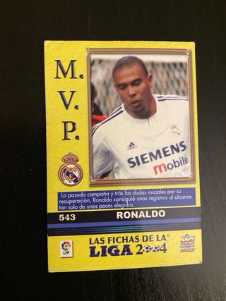 Carta Ronaldo Nazario Real Madrid, MVP, 2004
