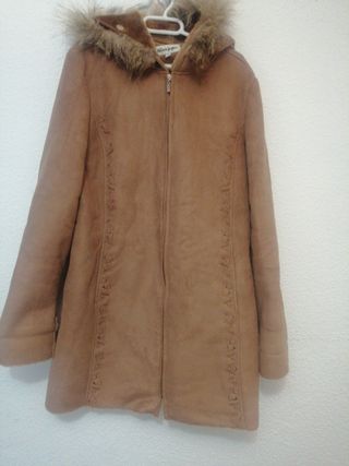 Elegante abrigo Cortefiel marrón talla M