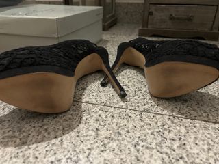 Zapatos de fiesta encaje negros T37