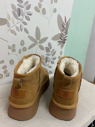 Botines de cuero con plataforma