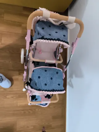 Carro gemelar para muñecas