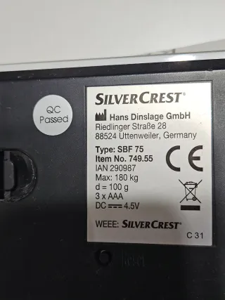 Báscula Inteligente SilverCrest HealthForYou