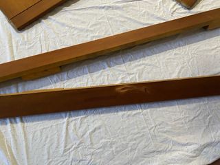 Estructura cama madera castaño 90 x 190