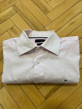 Camisa Tommy Hilfiger Rayas Rosas y Blancas