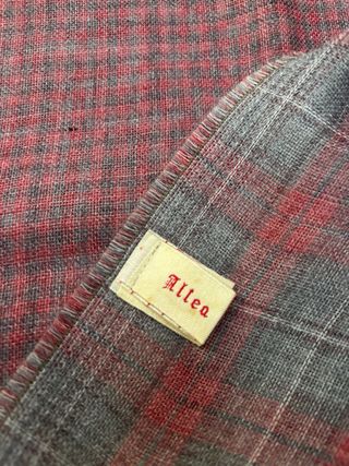 Bufanda cuadros Allea gris y roja