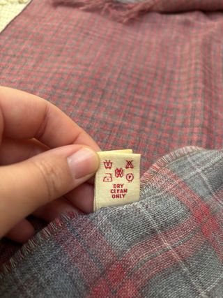 Bufanda cuadros Allea gris y roja