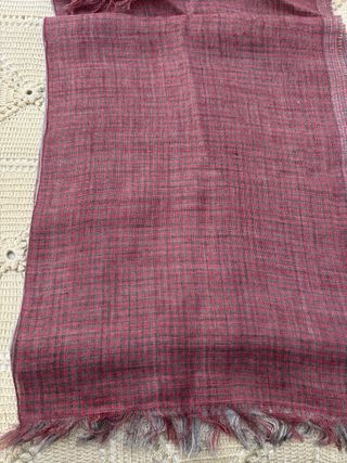 Bufanda cuadros Allea gris y roja