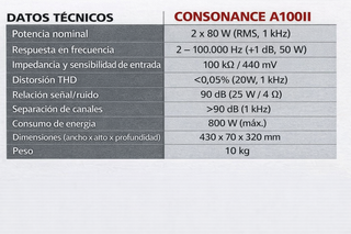 Amplificador Consonance Super A100 II