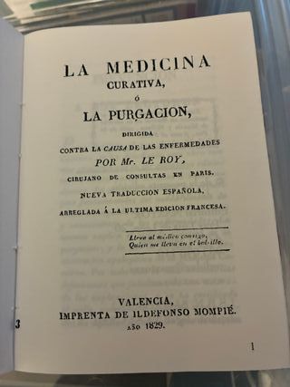 La Medicina curativa. La Purgación