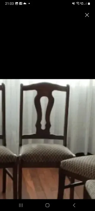 Juego de 6 Sillas de Comedor Madera Maciza,