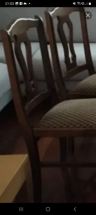 Juego de 6 Sillas de Comedor Madera Maciza,