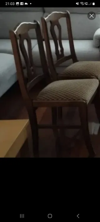 Juego de 6 Sillas de Comedor Madera Maciza,