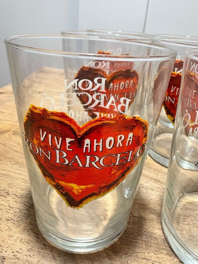 Set 6 Vasos Ron Barceló Corazón + 3 de regalo
