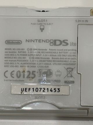 Nintendo DS Lite blanco original