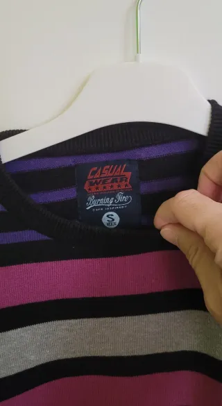 Jersey Jack & Jones Rayas Naranja Gris