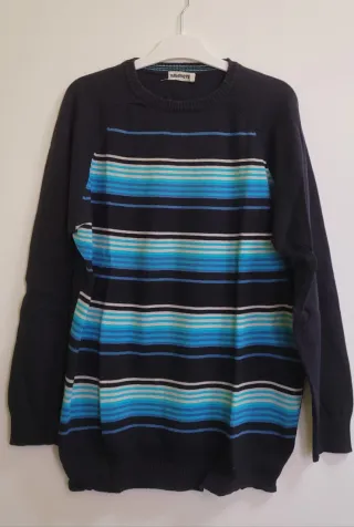 Jersey Jack & Jones Rayas Naranja Gris