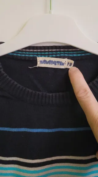 Jersey Jack & Jones Rayas Naranja Gris