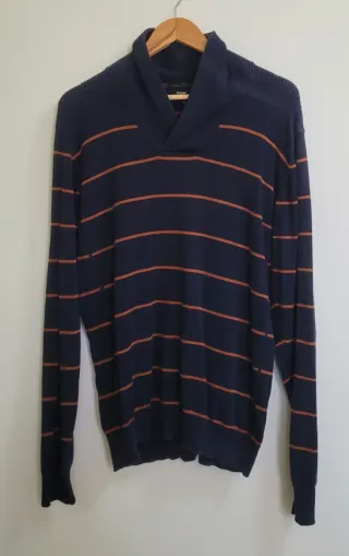 Jersey Jack & Jones Rayas Naranja Gris