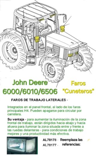 Kit Faros LED Capot John Deere 6000/6010/6506