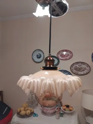 🇨🇵 Lámpara Opalina Francesa Art Decó