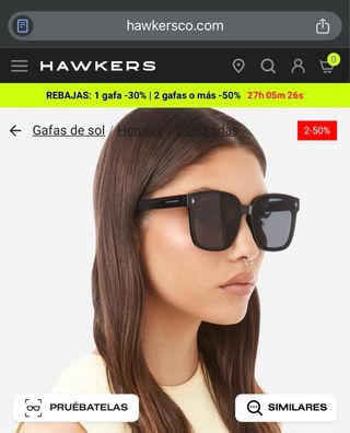 Gafas de sol Hawkers cuadradas hombre