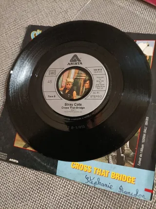 Stray Cats: lote 2 discos vinilo single 7" 45 rpm