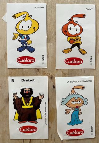 Lote 4 pegatinas vintage Cuétara