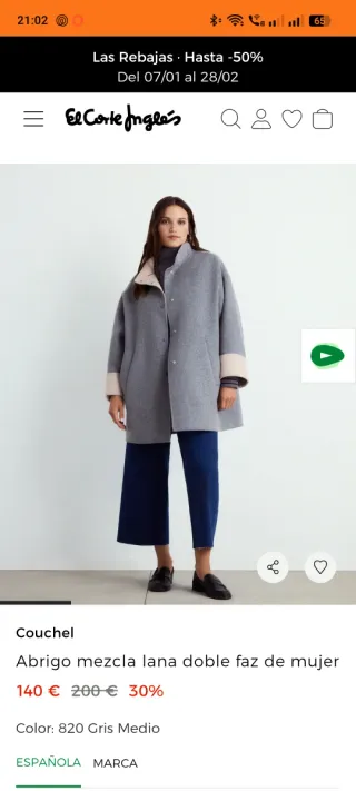 Abrigo Lana Doble Faz Mujer