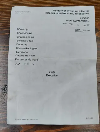 CADENAS NIEVE METALICAS ALTA GAMA, VOLVO