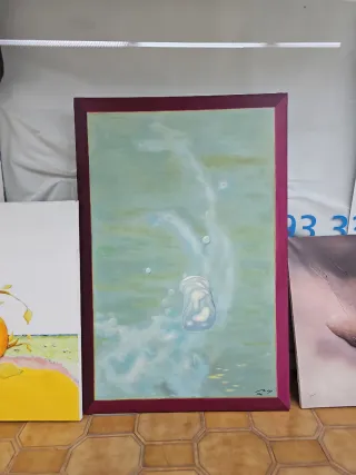 Lote 5 óleos gran formato