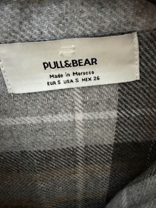 Camisa Oversize Cuadros Pull&Bear Talla S