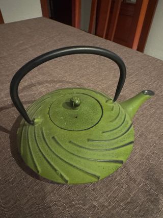 Tetera Hierro Fundido Estilo Japonés Verde