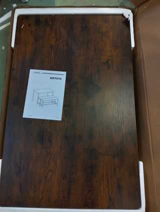 Conjunto mesa y 2 taburetes VASAGLE KDT070B01V1