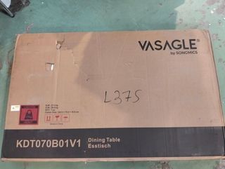 Conjunto mesa y 2 taburetes VASAGLE KDT070B01V1