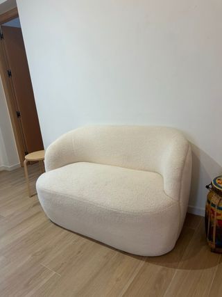Sillón 2 plazas Sklum blanco