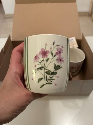 Juego 4 Tazas El Corte Inglés Flores