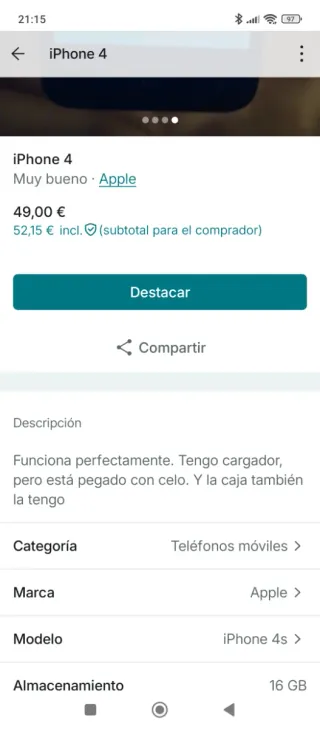 iPhone 4 Apple Molto buono