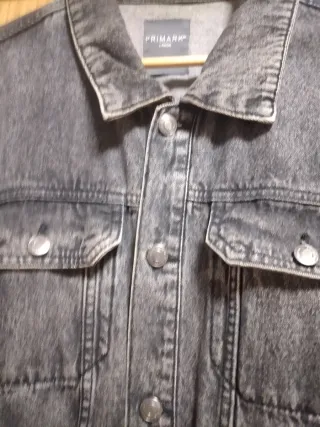 Cazadora Vaquera Primark Gris Talla L